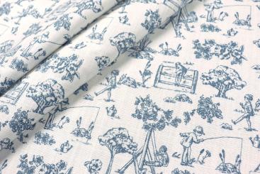 Baumwollstoff - Toile de Jouy - Spielplatz 