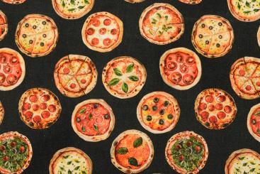Baumwollstoff - Pizza 