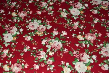 Baumwollstoff - Classic Roses - Bordeaux 