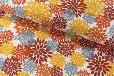 Baumwollstoff - Blüten-Mandala - 110 cm 