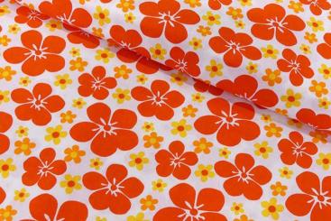 Baumwollstoff - Große Blüten - 110 cm 