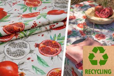 Dekostoff Recycling - Granatapfel 