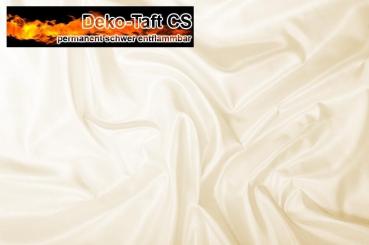 Deko-Taft - permanent schwer entflammbar - 310 cm - Creme - 1,0 Meter 
