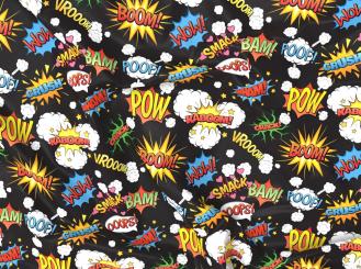 Universal-Stoff - Comic Kaboom Schwarz