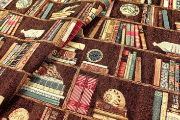 Dekostoff Gobelin - Bücherregal 