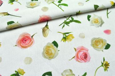 Dekostoff Digitaldruck - Rosen-Schauer 