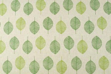 Blätter - Dekostoff - Leinenoptik - 1,0 Meter 