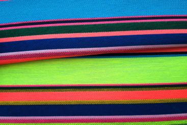 Dekostoff Jacquard - Neon-Streifen 