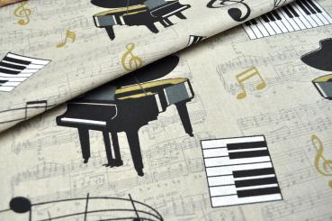 Dekostoff Leinenoptik - Musically 