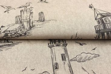 Dekostoff Leinenoptik - Ostsee 