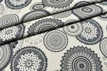 Dekostoff Leinen-Look - Majas Mandala 