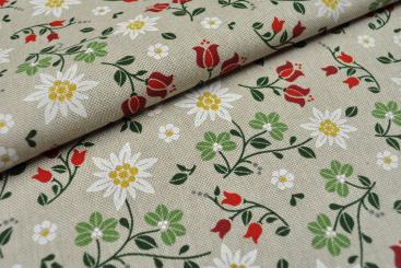 Dekostoff - Leinenoptik - Edelweiss 