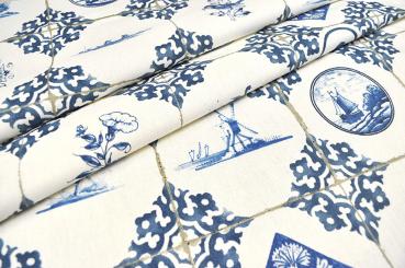 Dekostoff - Dutch Tiles 