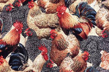 Dekostoff Gobelin - Hühner 