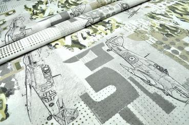 Dekostoff - Army Planes - 280 cm breit 