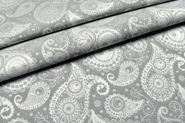 Dekostoff Jacquard - Silver Edition - Paisley - 280 cm 