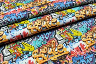 Dekostoff - Graffiti - 280 cm breit 