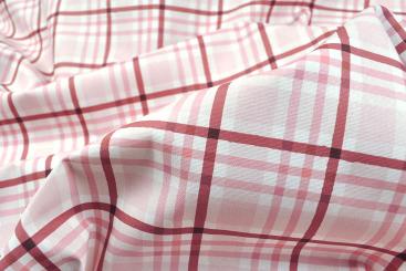Bettwäsche-Stoff - Karo Rosé - 280 cm 