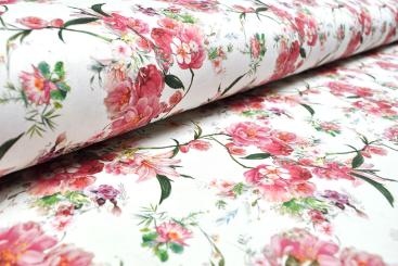 Deko-Baumwollstoff - Rosen-Liebe - 280 cm breit 