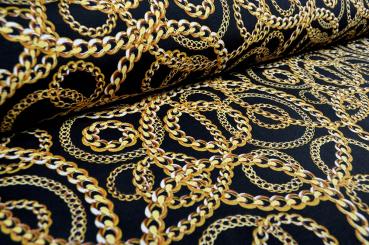 Dekostoff - Goldketten - 280 cm 