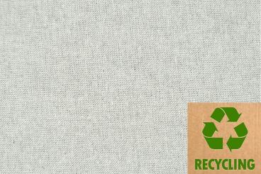 Recycling-Dekostoff - Vintage Uni - Grau - 280 cm 