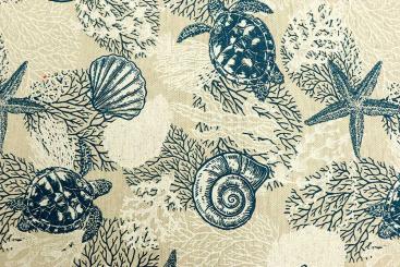 Dekostoff Leinenoptik - Wilde Seewelt - 280 cm 