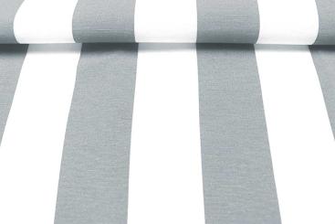 Dekostoff - Blockstreifen - Grau/Weiß - 280 cm 