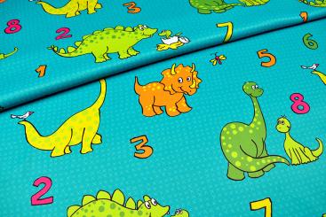 Blackout-Stoff - Dinos & Zahlen 