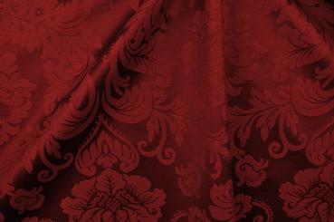 Dekostoff Outdoor - Barock-Ornament - Bordeaux 