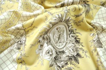 Dekostoff deluxe - Versailles - Toile Streifen - 280 cm - Gelb 