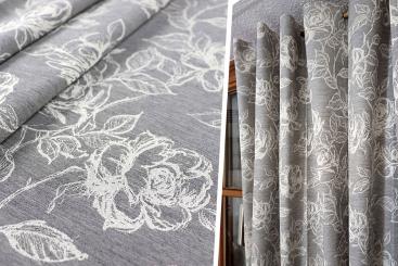 Jacquard Rosen - Silber/Creme 