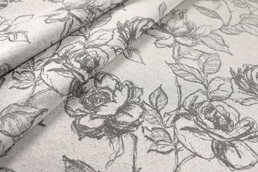 Jacquard Rosen - Creme/Silber 
