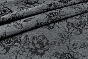 Jacquard Rosen - Anthrazit/Schwarz 