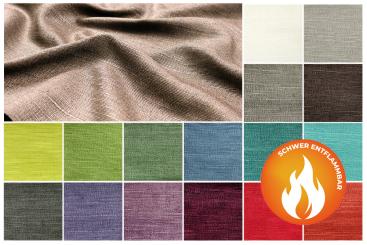 Dekostoff Premium - Leinenoptik - Schwer entflammbar 