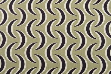 Retro-Design - Dekostoff - Beige/Braun - 1,0 Meter 