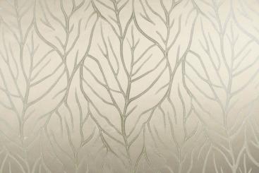 Dekostoff Jacquard - Leafs - Sand - 1,0 Meter 