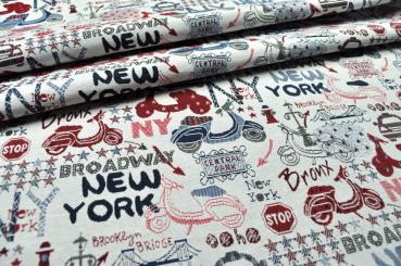 Dekostoff Jacquard - New York Scooter 