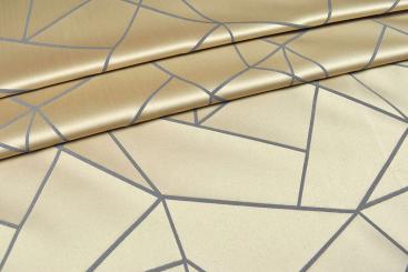 Wende-Dekostoff - New Fashion No. 3 - Goldbeige/Anthrazit 