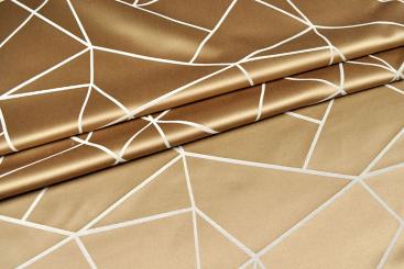 Wende-Dekostoff - New Fashion No. 3 - Goldbraun/Creme 