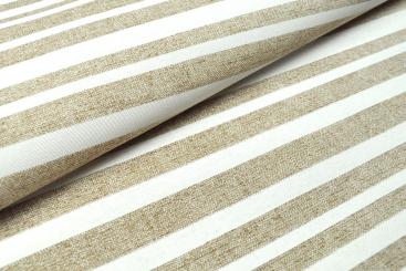 Deko-Outdoorstoff - Leinenoptik-Streifen 