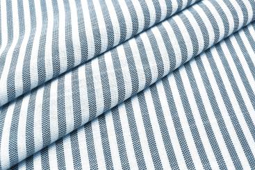 Dekostoff gestreift - zweiseitig - Marine - 280 cm 