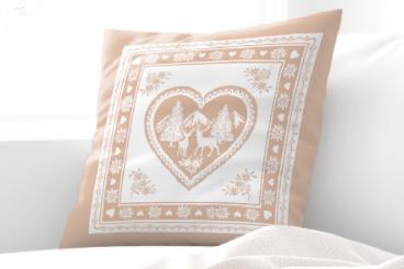 Gobelin-Kissenpanel - Landhaus Herzen 