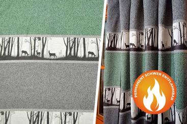 Dekostoff Jacquard - Rehwald - permanent schwer entflammbar 