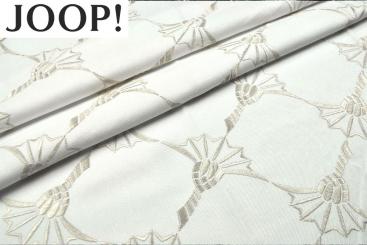 JOOP! - Kornblumen-Stickerei - Weiß/Champagner 