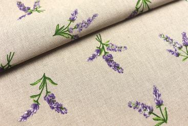 Dekostoff Leinenoptik - Lavendel-Traum 