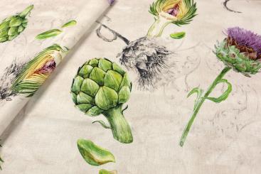 Outdoor-Dekostoff - Artischocke 