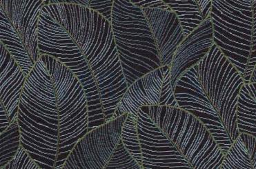 Gobelin Basic - Leaves - Nachtblau 