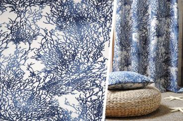 Dekostoff Premium - Korallenriff - Nachtblau 