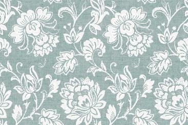 Outdoor-Dekostoff - Tropische Blumen - Mint 