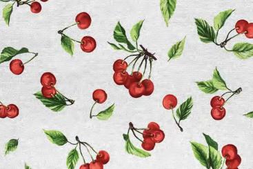 Dekostoff Leinenoptik - Cherry 